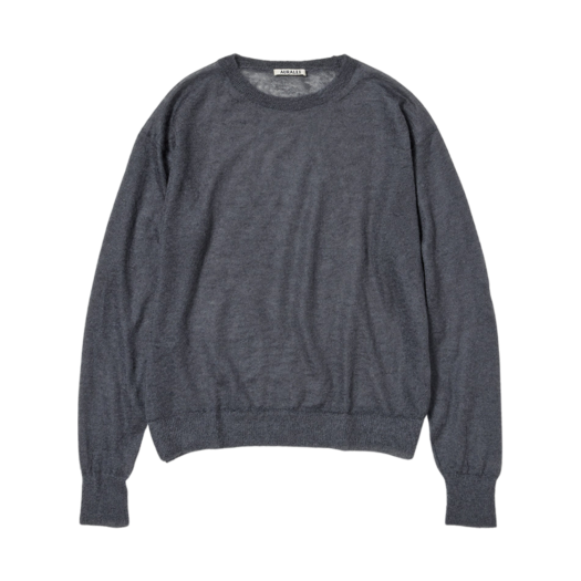 Auralee Kid Mohair Sheer Knit P/O Dark Gray
