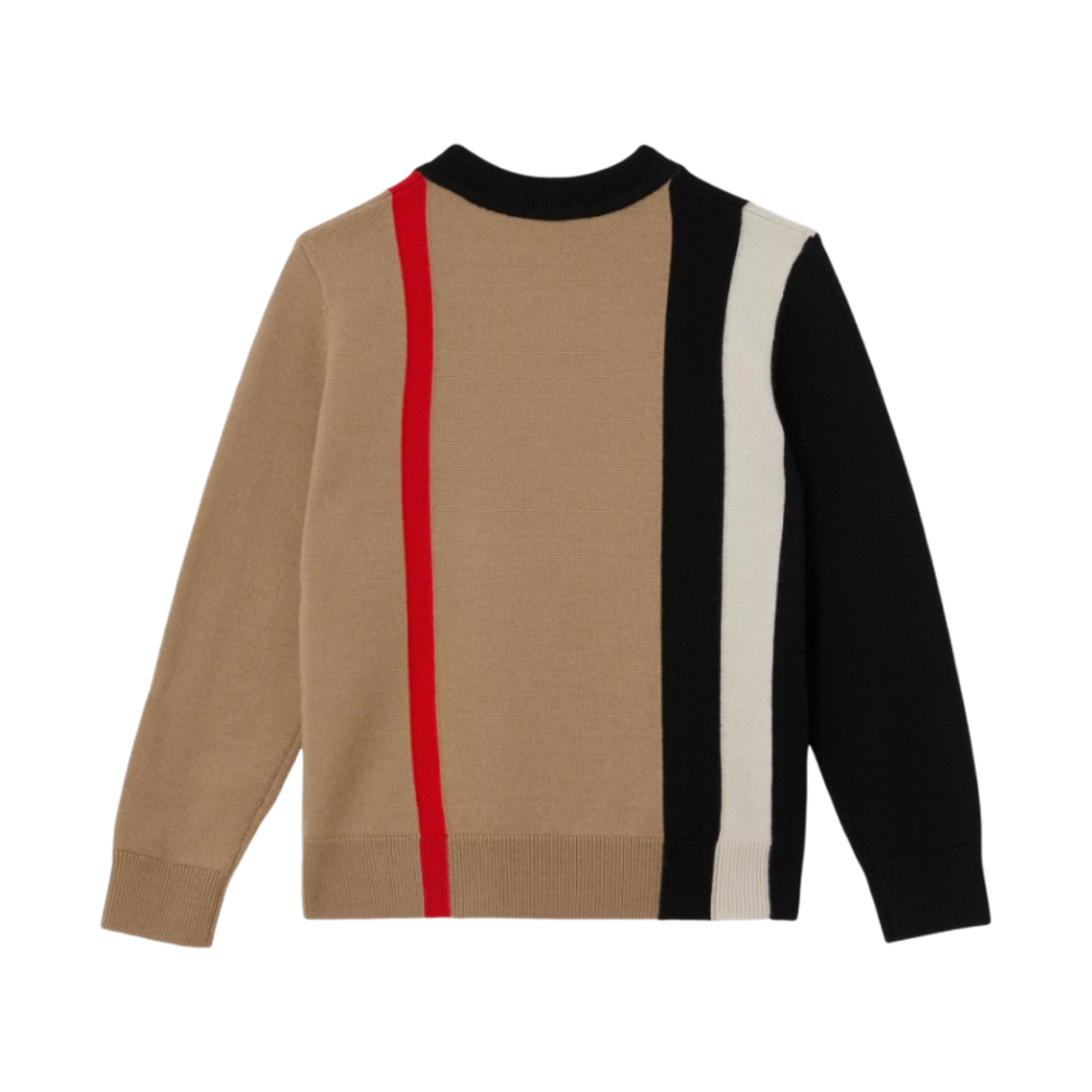 (키즈) 버버리 스트라이프 울 인타르시아 스웨터 아카이브 베이지((Kids) Burberry Striped Wool Intarsia Sweater Archive Beige) - 2