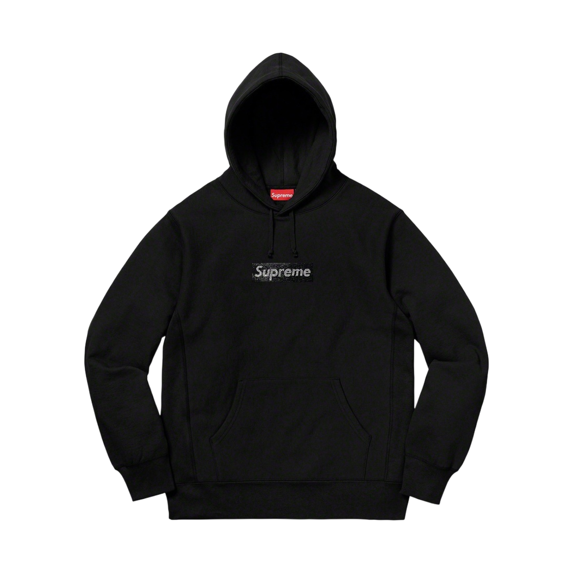슈프림 스와로브스키 박스로고 후드 스웨트셔츠 블랙 - 19SS