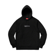Supreme Swarovski Box Logo Hooded Sweatshirt Black - 19SS