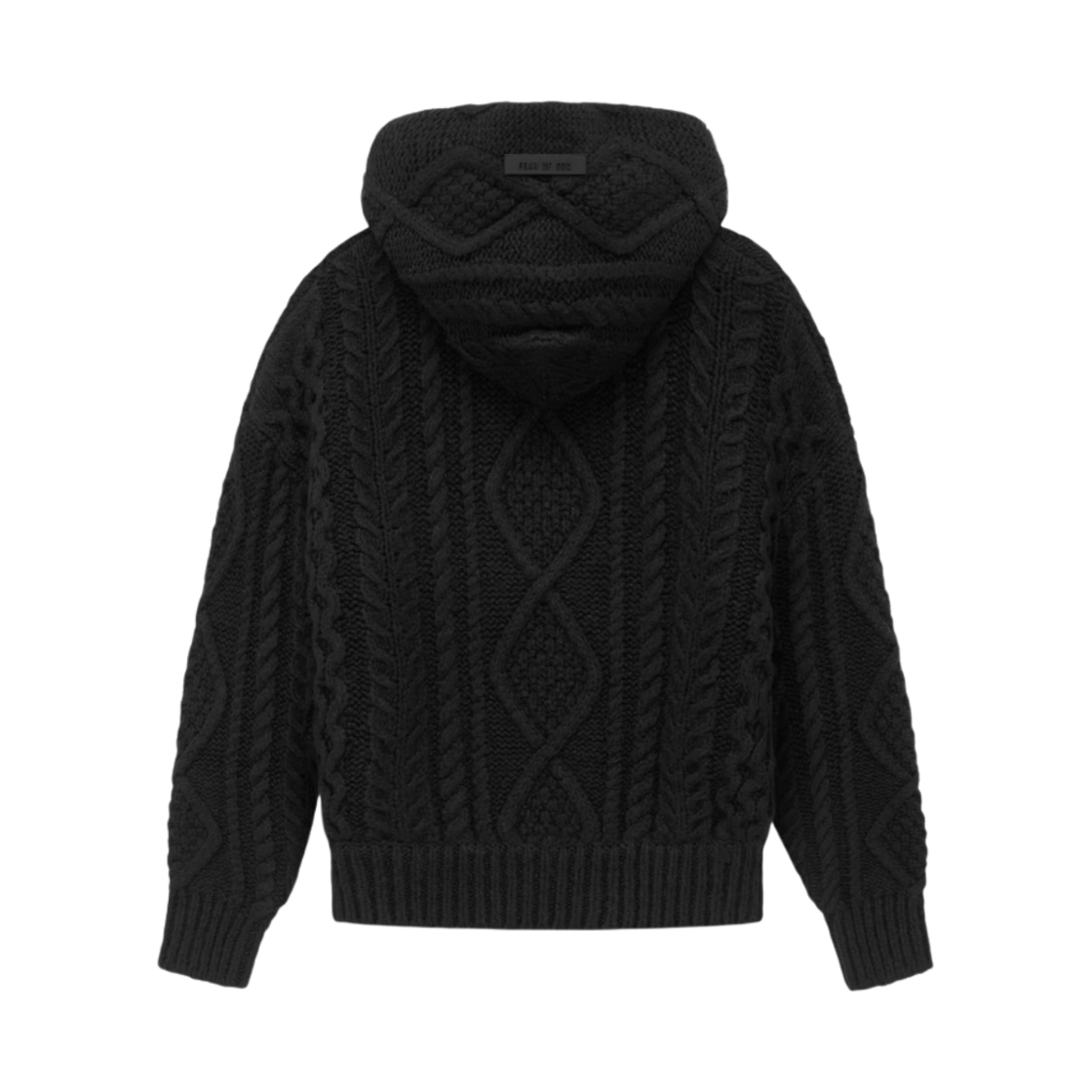 (키즈) 에센셜 더 블랙 컬렉션 케이블 니트 후드 블랙 - 23SS((Kids) Essentials The Black Collection Cable Knit Hoodie Black - 23SS) - 2