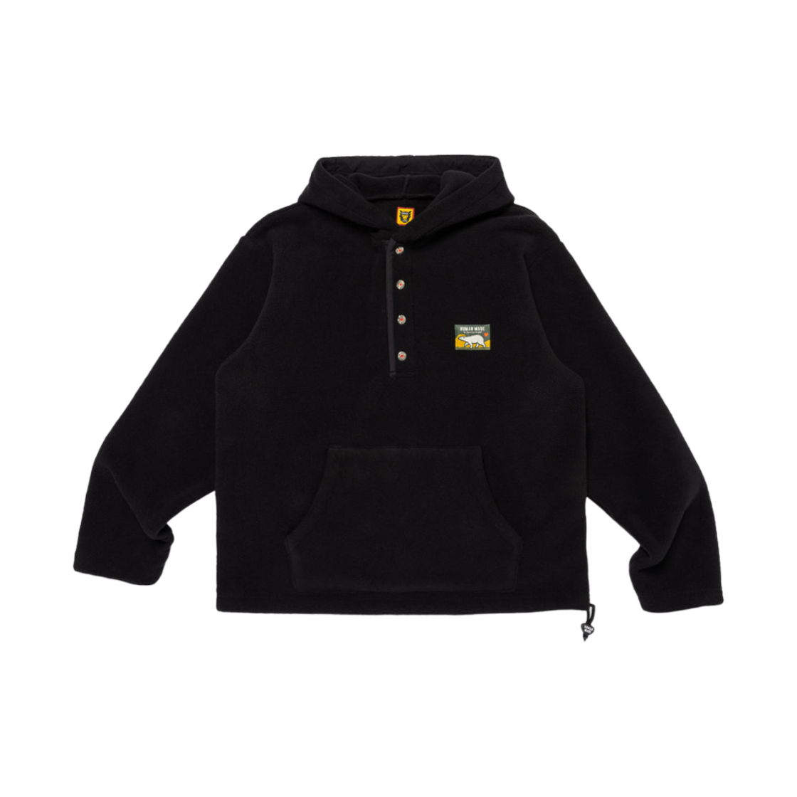 휴먼 메이드 플리스 후드 블랙(Human Made Fleece Hoodie Black) - 2