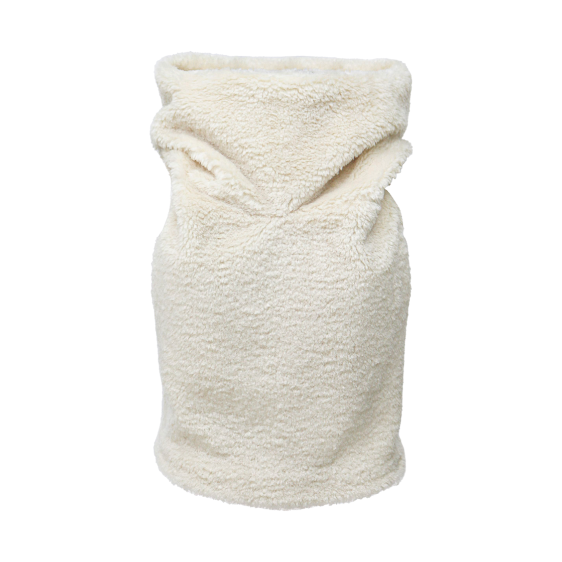 나비버스 퍼 후디 베스트 아이보리(NAVIVERSE Fur Hoodie Vest Ivory)