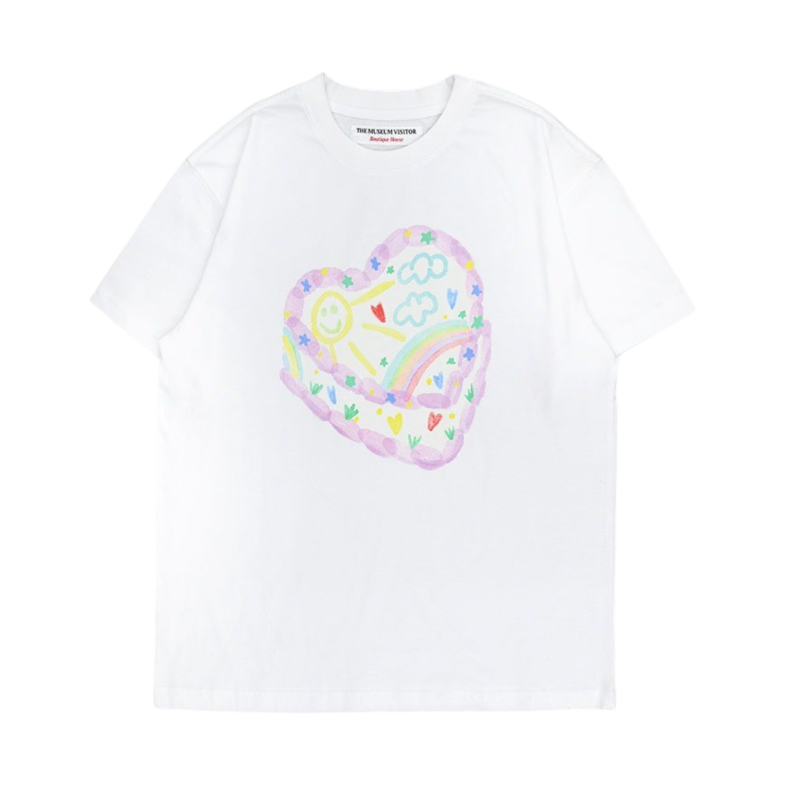 10615 The Museum Visitor x Cake Drawing T-Shirts White