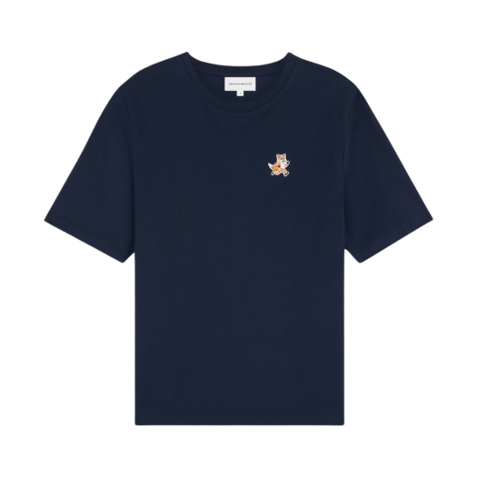 (W) Maison Kitsune Speedy Fox Patch Comfort T-Shirt Ink Blue