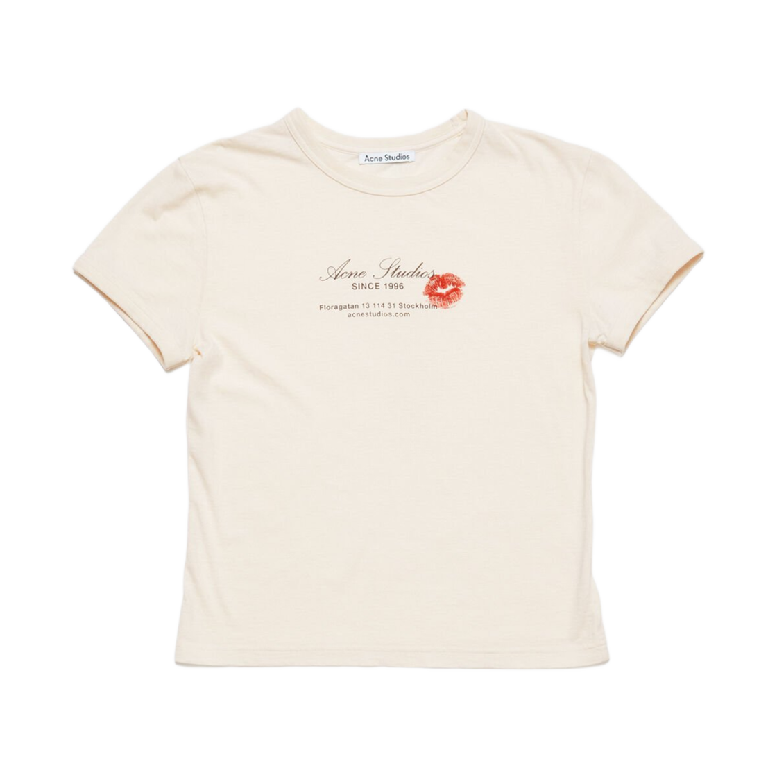 AL0460-AR8 (W) Acne Studios Logo T-Shirt Pearl Grey