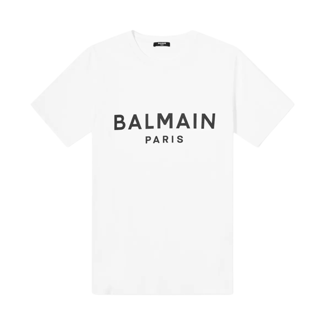 (W) 발망 라지 로고 티셔츠 화이트((W) Balmain Large Logo T-Shirt White)