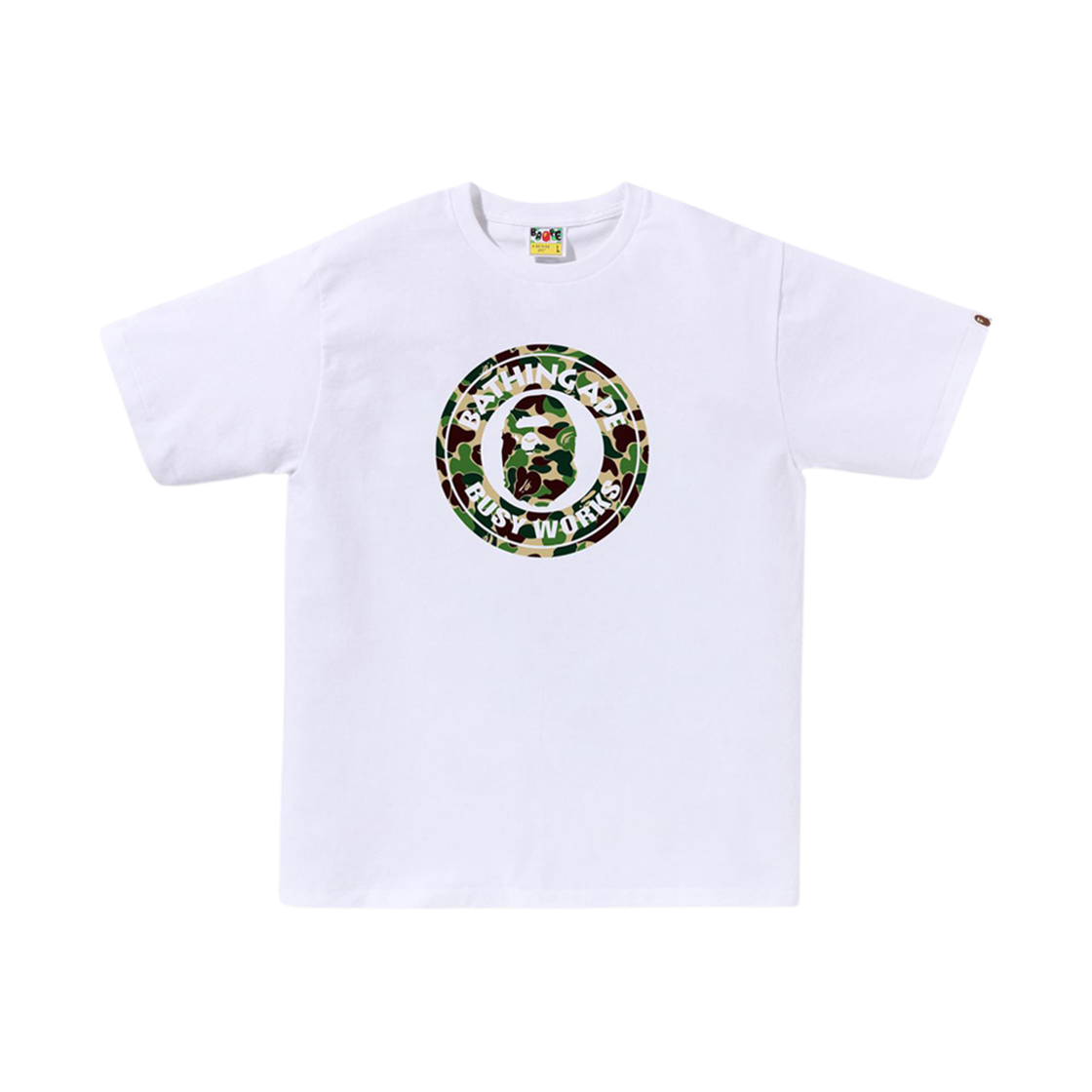 베이프 ABC 카모 비지 웍스 티셔츠 화이트 그린(BAPE ABC Camo Busy Works T-Shirt White Green) - 1