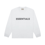 Essentials 3D Silicon Applique Boxy Long Sleeve T-Shirt White - 20SS