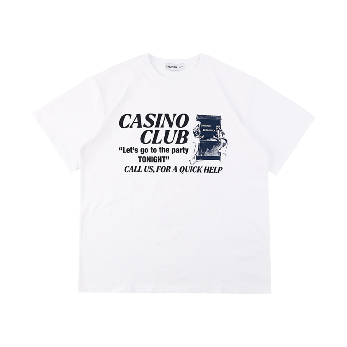 에이펙스디자인 카지노 걸 티셔츠 화이트(ApexDesign Casino Girl T-Shirts White)