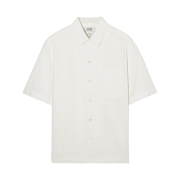 COS Crochet Short Sleeve Shirt White