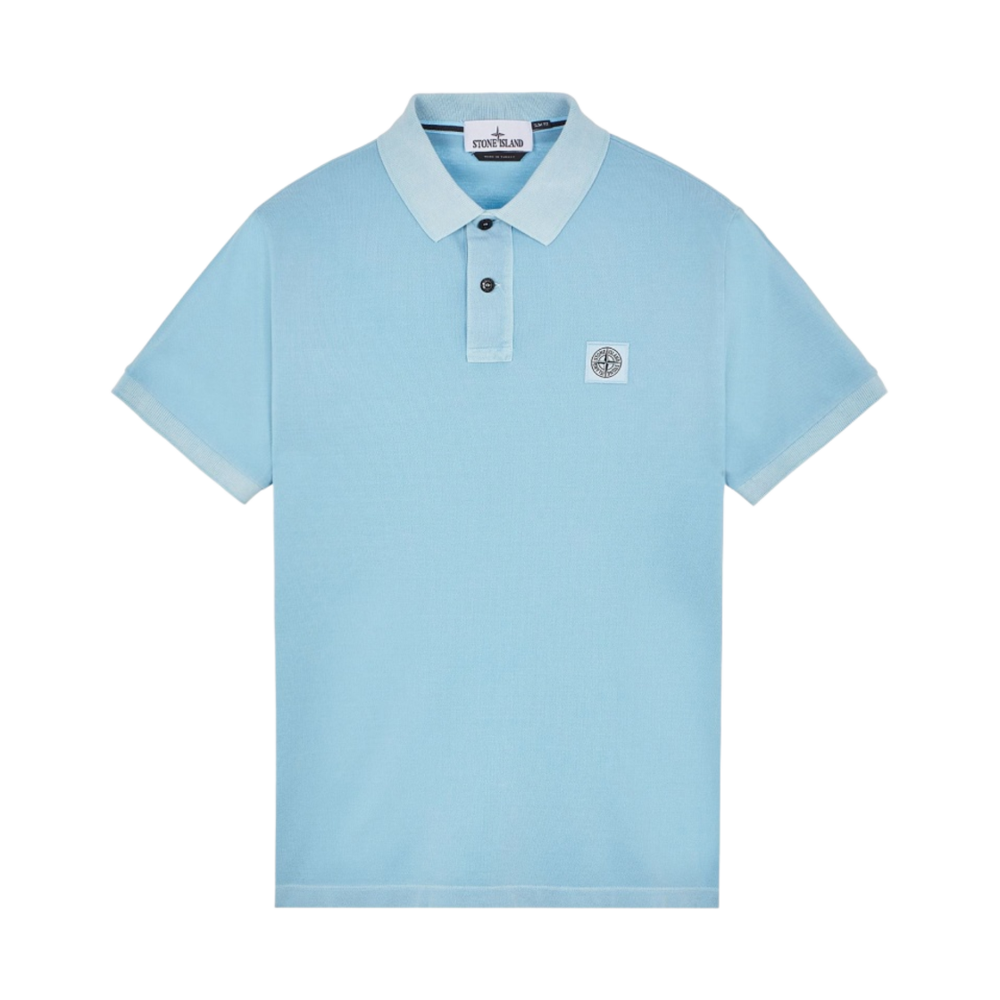10152SC67-V0041 Stone Island 2SC67 Pigment Dyed Short Sleeve Polo Shirt Sky Blue - 23SS
