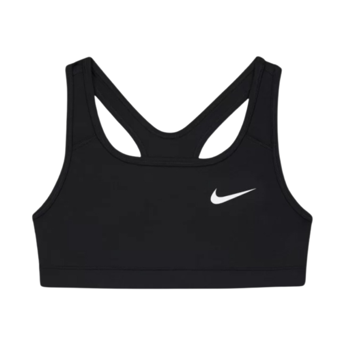 (키즈) 나이키 스우시 스포츠 브라 블랙((Kids) Nike Swoosh Sports Bra Black) - 1