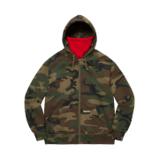 Supreme Double Hood Facemask Zip Up Hooded Sweatshirt Woodland Camo - 22FW