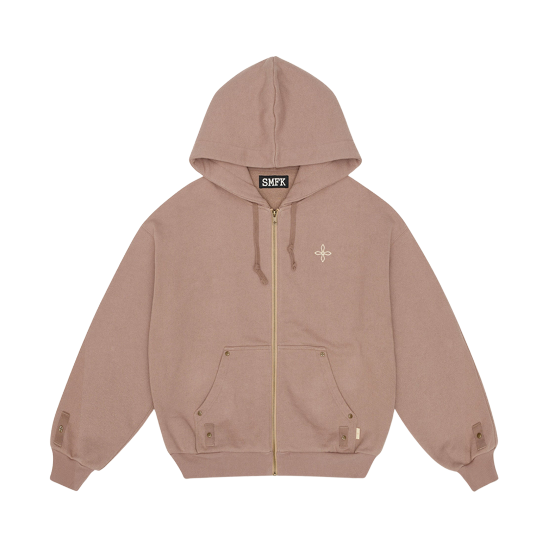 (W) 에스엠에프케이 컴패스 클래식 크로스 후드 자켓 누드((W) SMFK Compass Classic Cross Hoodie Jacket Nude)