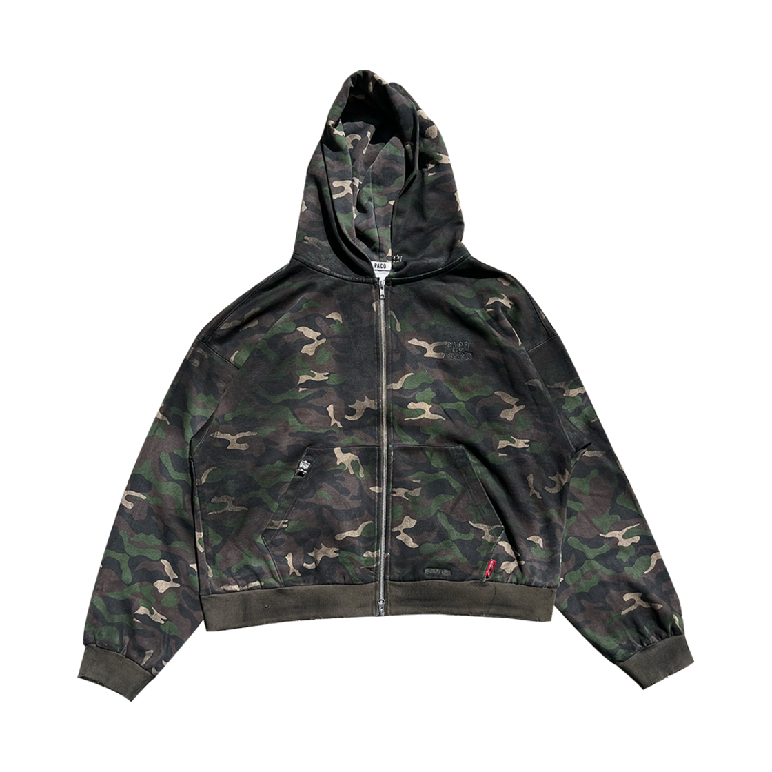 PC24FWHD01CM PACOSPLY Dirty Metal Zip Up Hoodie Camo