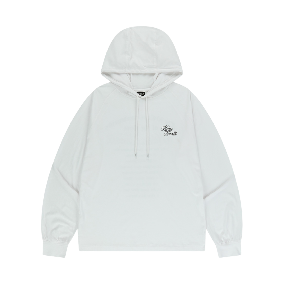 에이치덱스 우먼스 소프트 레터링 후디 화이트