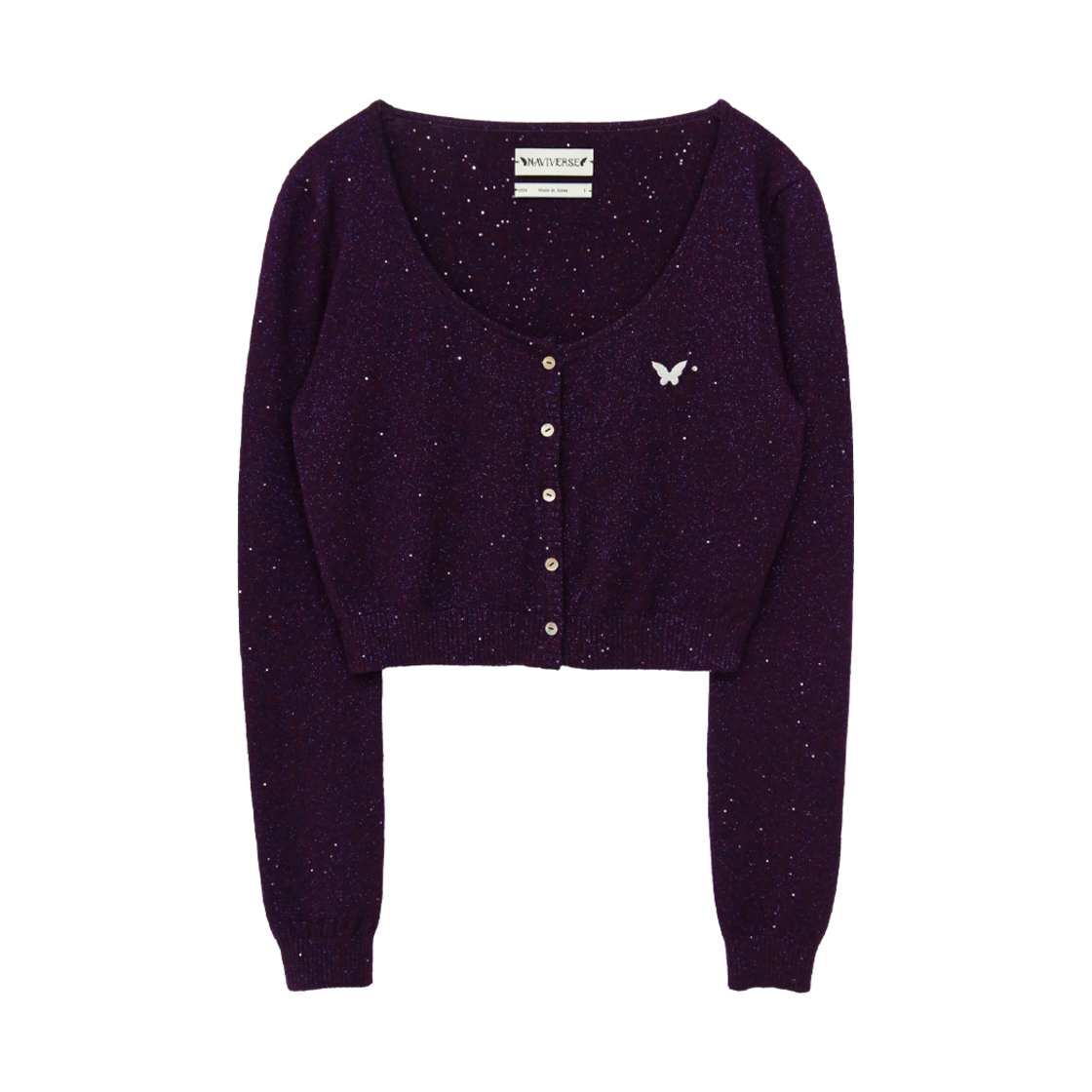 나비버스 나비 트윙클 가디건 퍼플(NAVIVERSE Navi Twinkle Cardigan Purple)