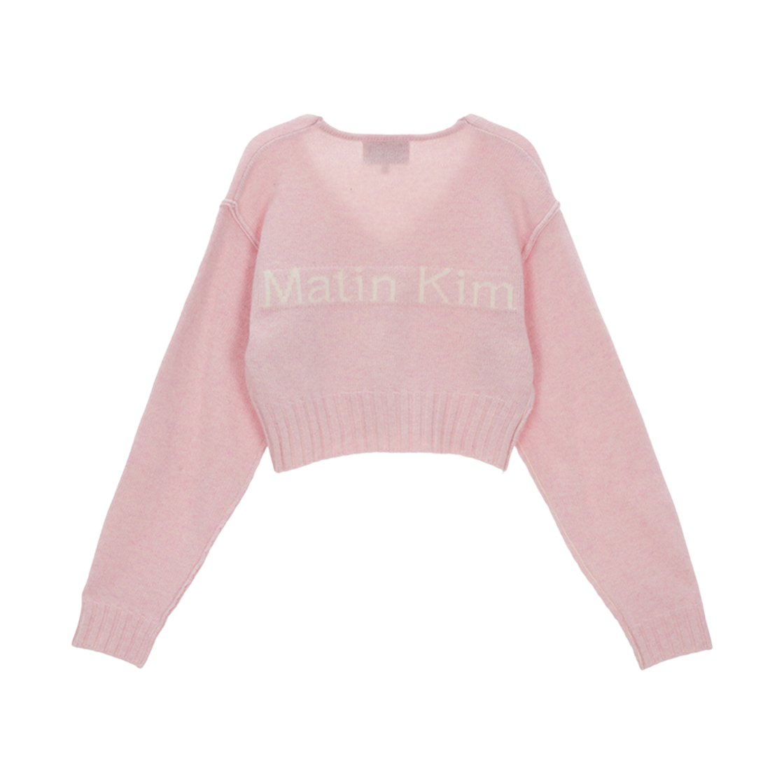 (W) 마뗑킴 마뗑 스티치 포인트 크롭 가디건 라이트 핑크((W) Matin Kim Matin Stitch Point Crop Cardigan Light Pink) - 2