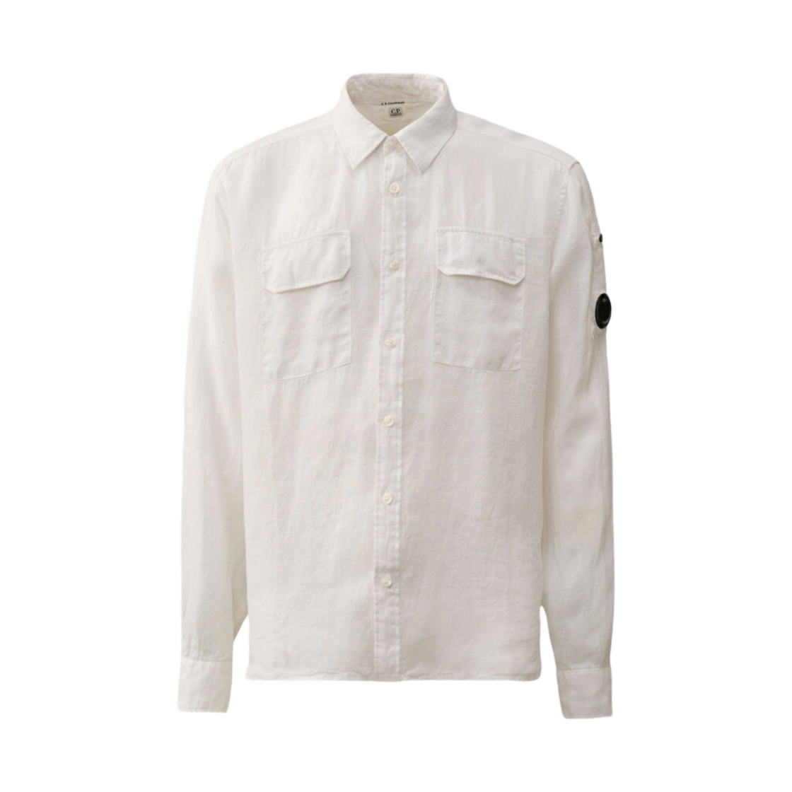 C.P. 컴퍼니 린넨 포켓 셔츠 거즈 화이트 - 24SS(C.P. Company Linen Pocket Shirt Gauze White - 24SS) - 1
