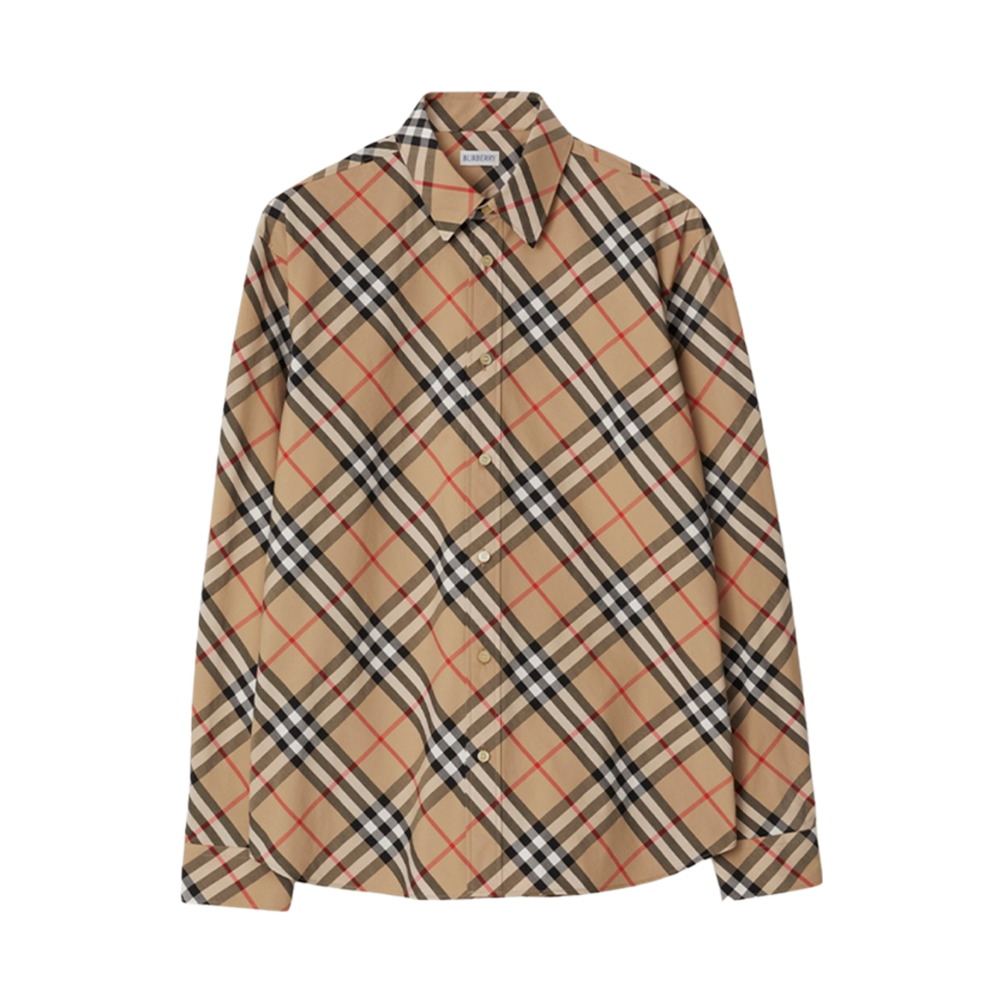 8087634 Burberry Check Cotton Shirt Sand
