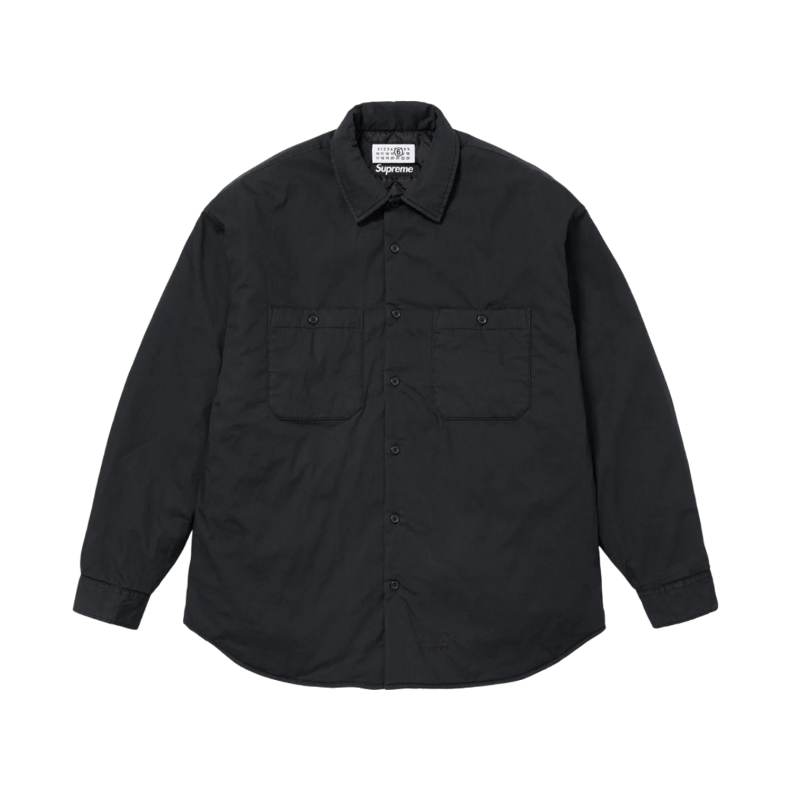 슈프림 x MM6 메종 마르지엘라 패디드 셔츠 블랙 - 24SS(Supreme x MM6 Maison Margiela Padded Shirt Black - 24SS)