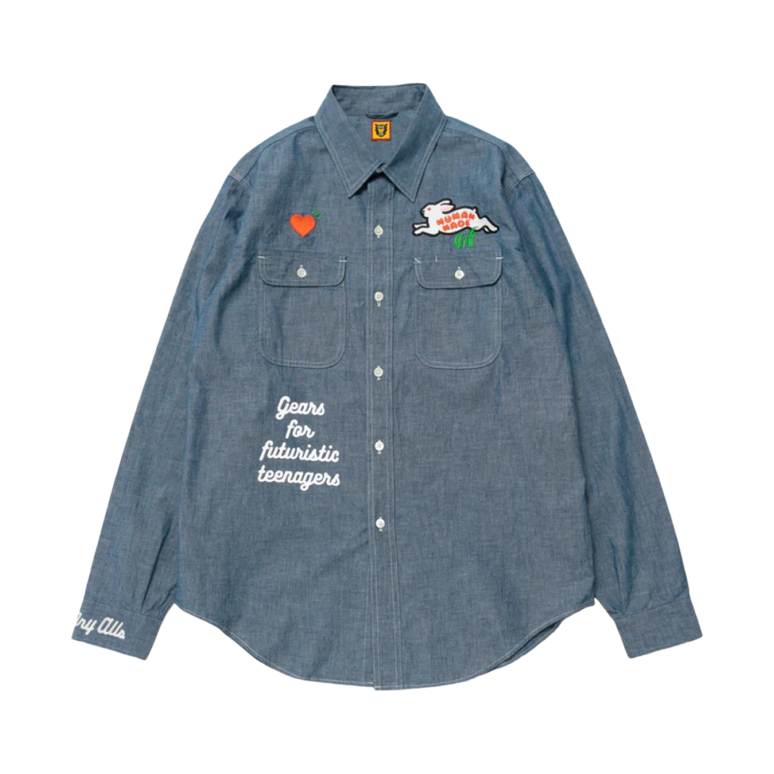 휴먼 메이드 샴브레이 셔츠 블루(Human Made Chambray Shirt Blue) - 1