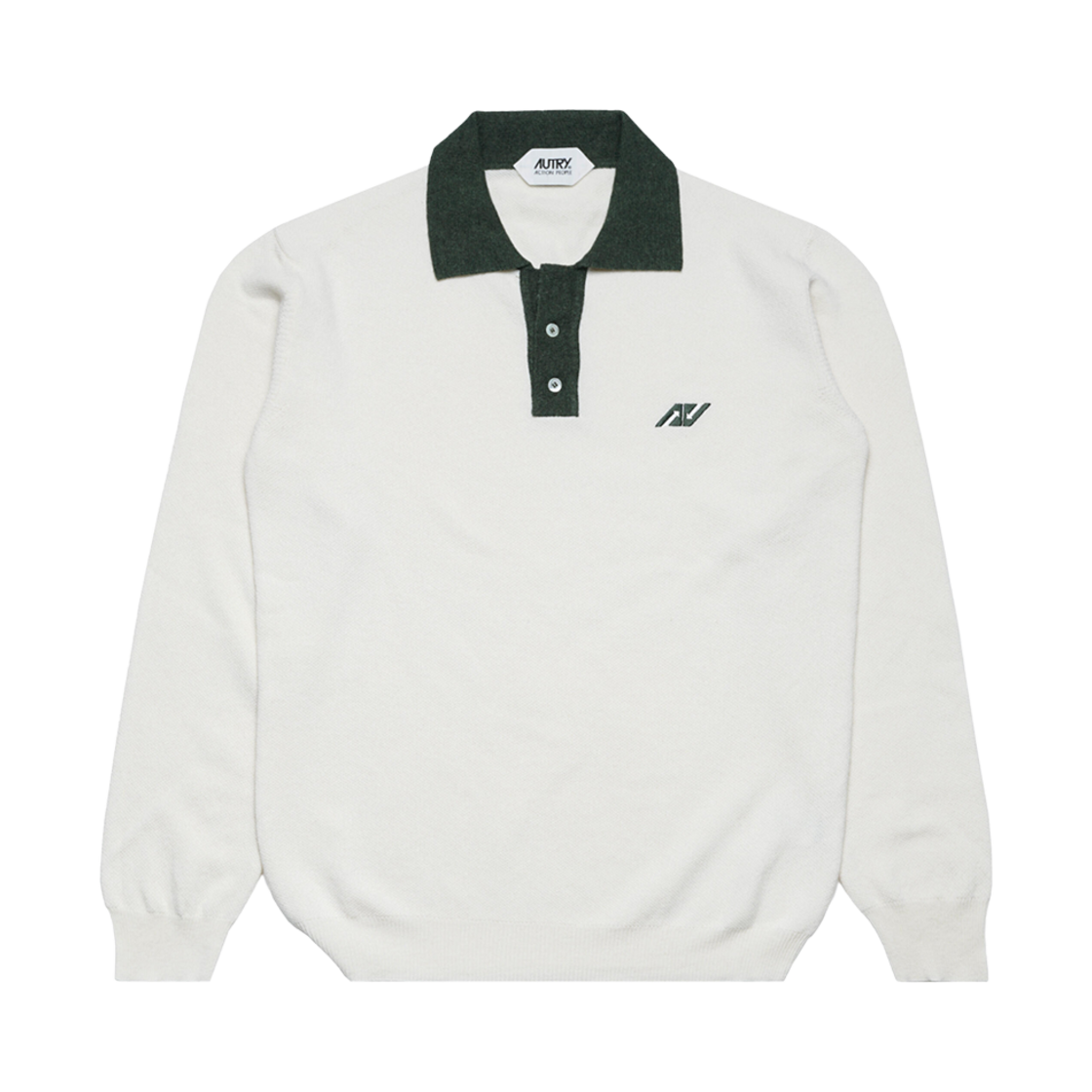 오트리 액션 슈즈 폴로 스웨트셔츠 화이트(Autry Action Shoes Polo Sweatshirt White)