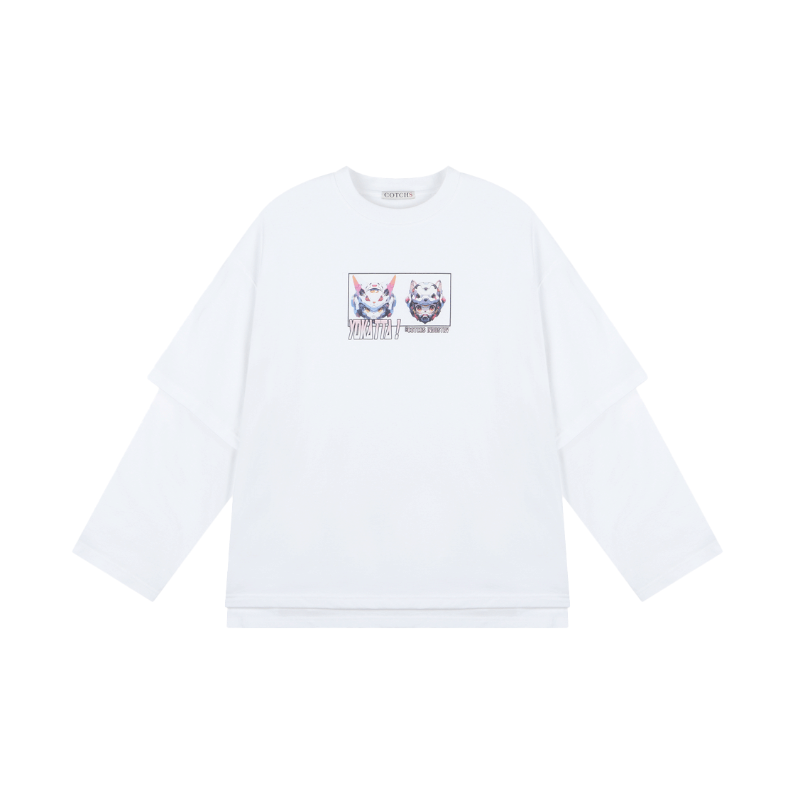 카치스 요카타 레이어드 티 슈퍼 빅(Cotchs Yokatta Layered Tee Super Big)