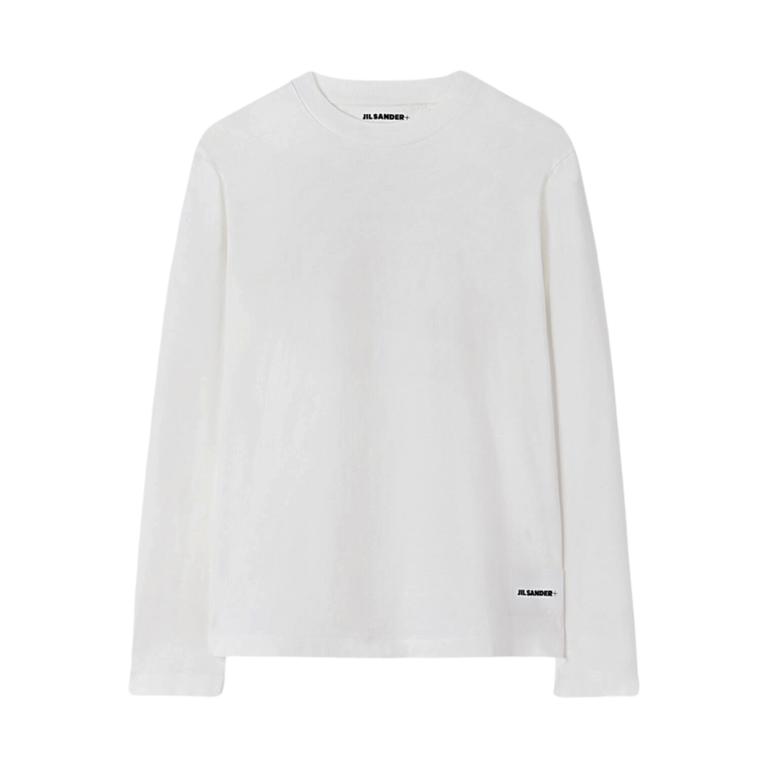 (W) 질 샌더 로고 오가닉 코튼 롱슬리브 티셔츠 세트 옵틱 화이트 (3개입)((W) Jil Sander Organic Cotton Long Sleeve T-Shirt Set Optic White (3 Pack)) - 1
