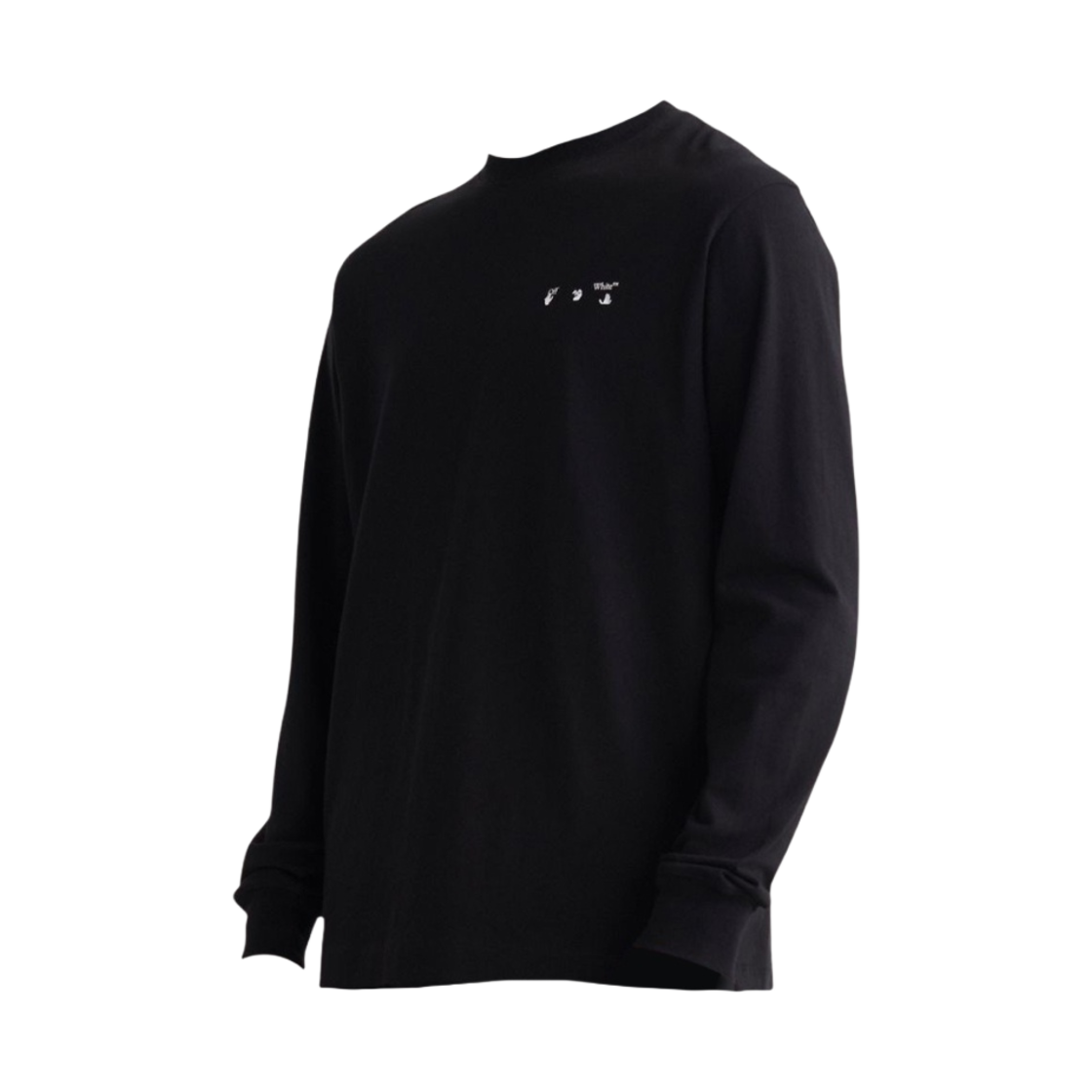 OMAB064C99JER0051001 Off-White Oil Caravaggio Painting Loose Long Sleeve T-Shirt Black