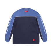 Supreme Paneled Piping L/S Top Navy - 25SS