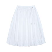 THREETOEIGHTY Ribbon Balloon Skirt White