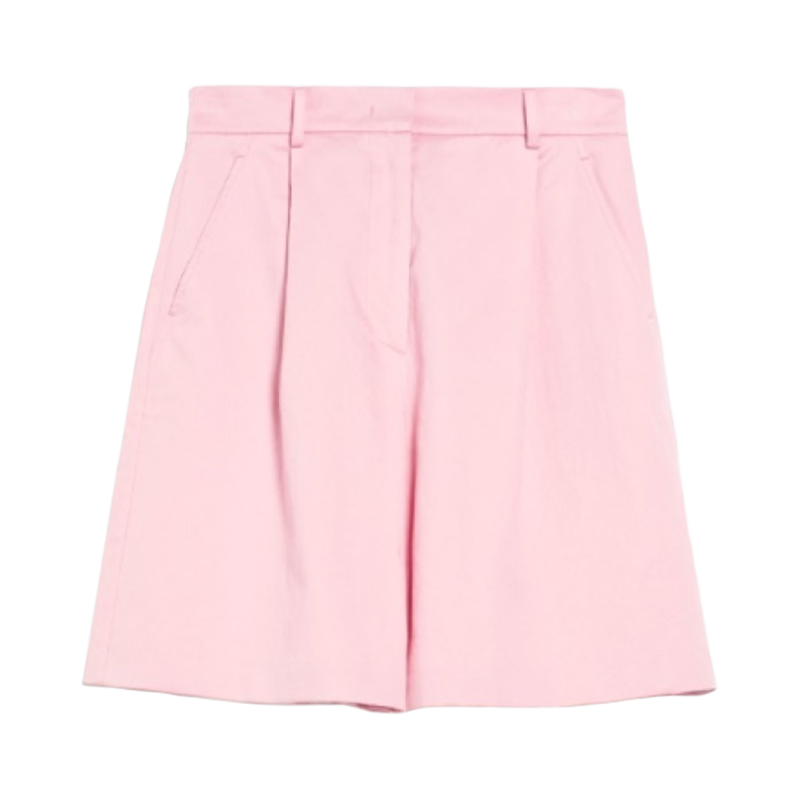 (W) 위켄드 막스마라 에쿠바 코튼 린넨 버뮤다 쇼츠 핑크((W) Weekend Max Mara Ecuba Cotton and Linen Bermuda Shorts Pink) - 1