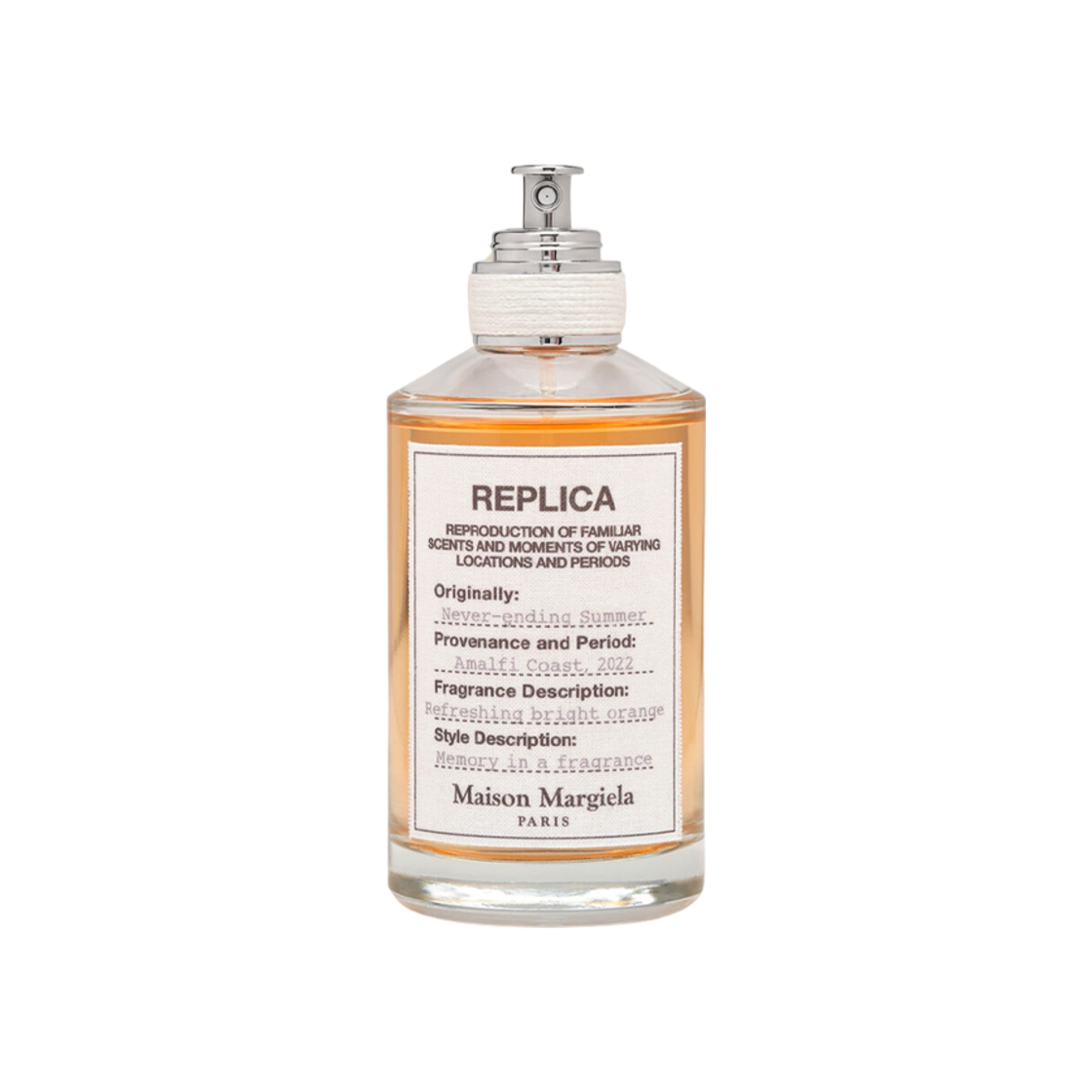 메종 마르지엘라 레플리카 네버 엔딩 써머 오 드 뚜왈렛 100ml(Maison Margiela Replica Never Ending Summer Eau De Toilette 100ml)