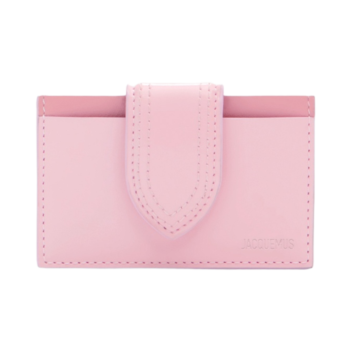 233SL122-3128-405 Jacquemus Le Porte Carte Bambino Flap Coin Purse Pale Pink