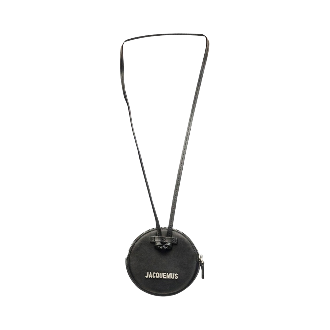 213SL001-3000-990 Jacquemus Le Pitchou Circle Neck Pouch Black