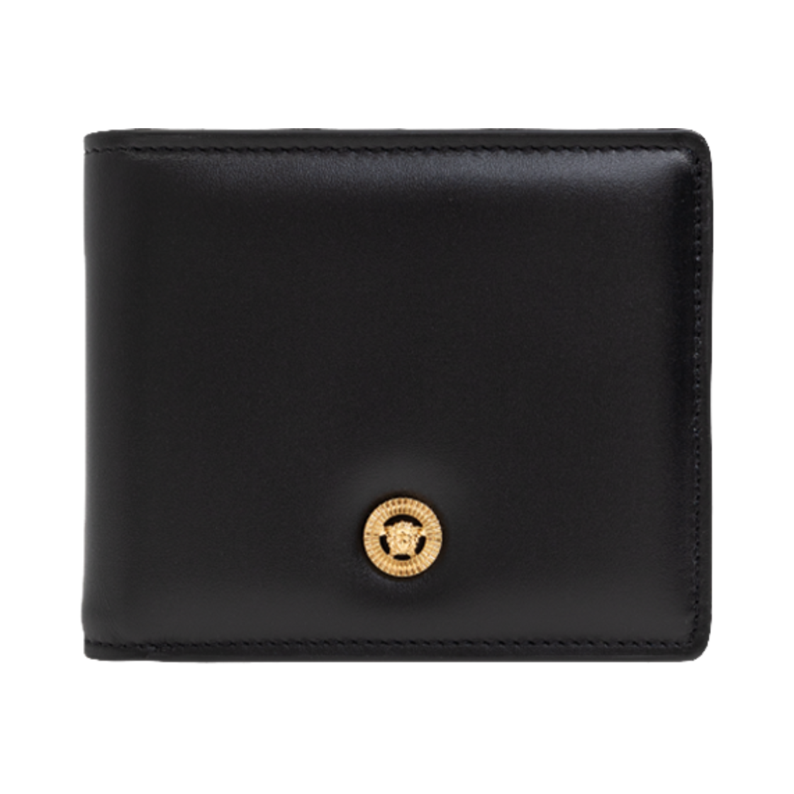 DPU2463-1A13018-1B00V Versace Medusa Biggie Bi-Fold Wallet Black Gold
