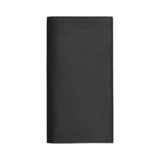 Hermes Citizen Twill Long Wallet Swift & Noir Bleu Saphir