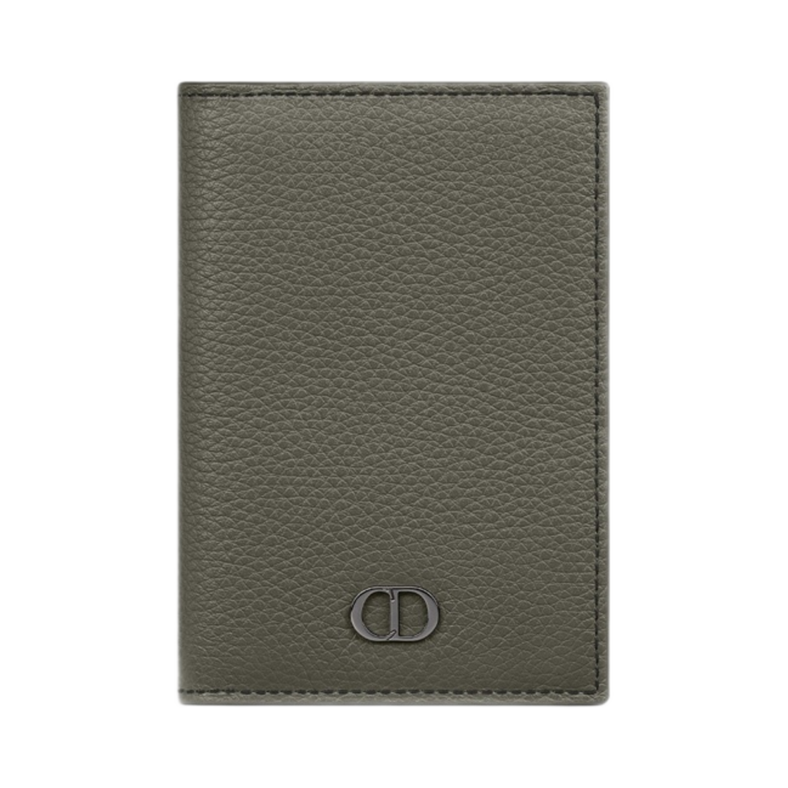 디올 BI 폴드 카드 홀더 올리브 그레인드 카프스킨 CD 아이콘 시그니쳐(Dior Bi Fold Card Holder Olive Grained Calfskin CD Icon Signature) - 1