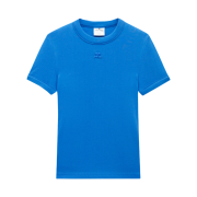 (W) Courreges Classic Rib T-Shirt Blue