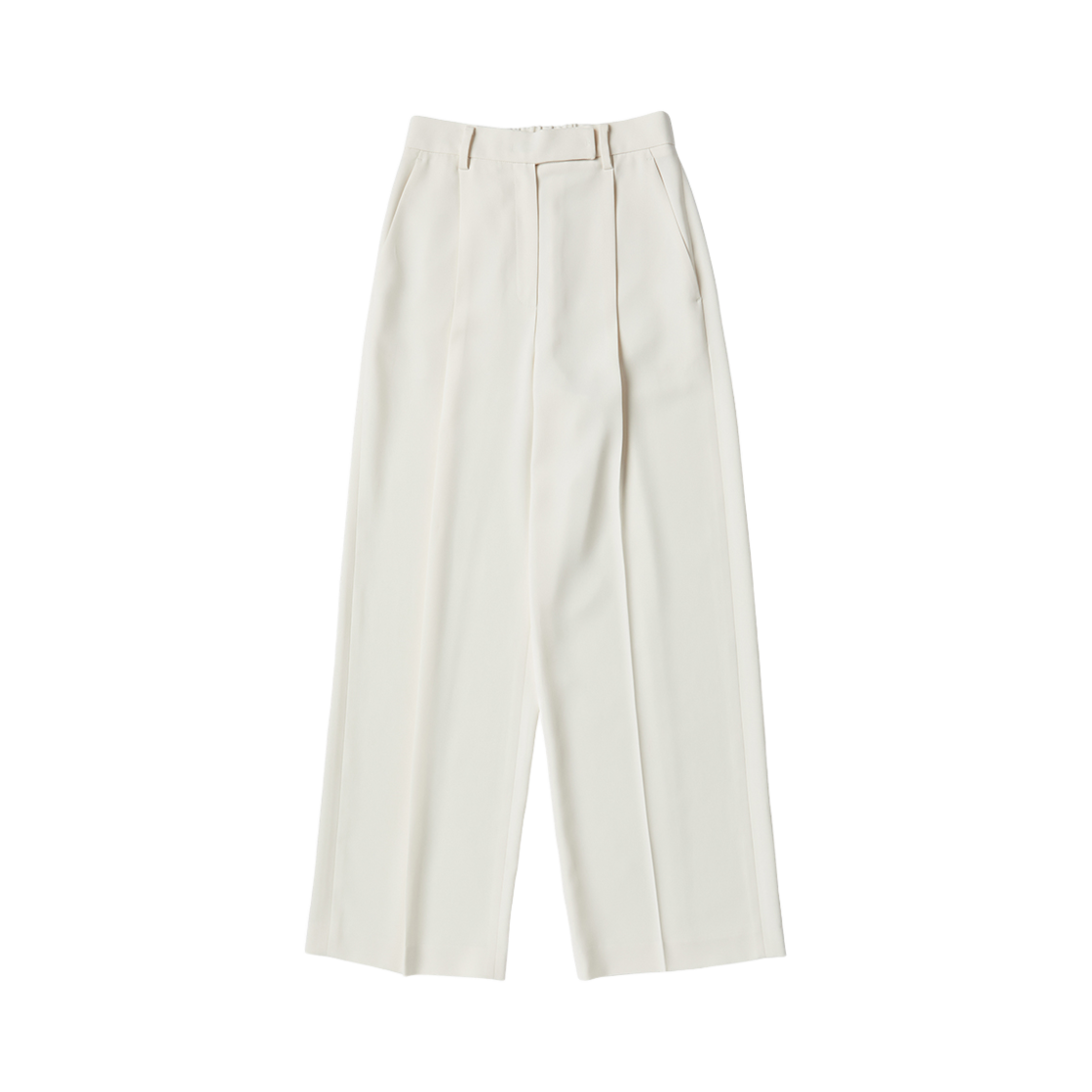 SNHPT01 SILN High Waist Wide Bandig Pants Ivory