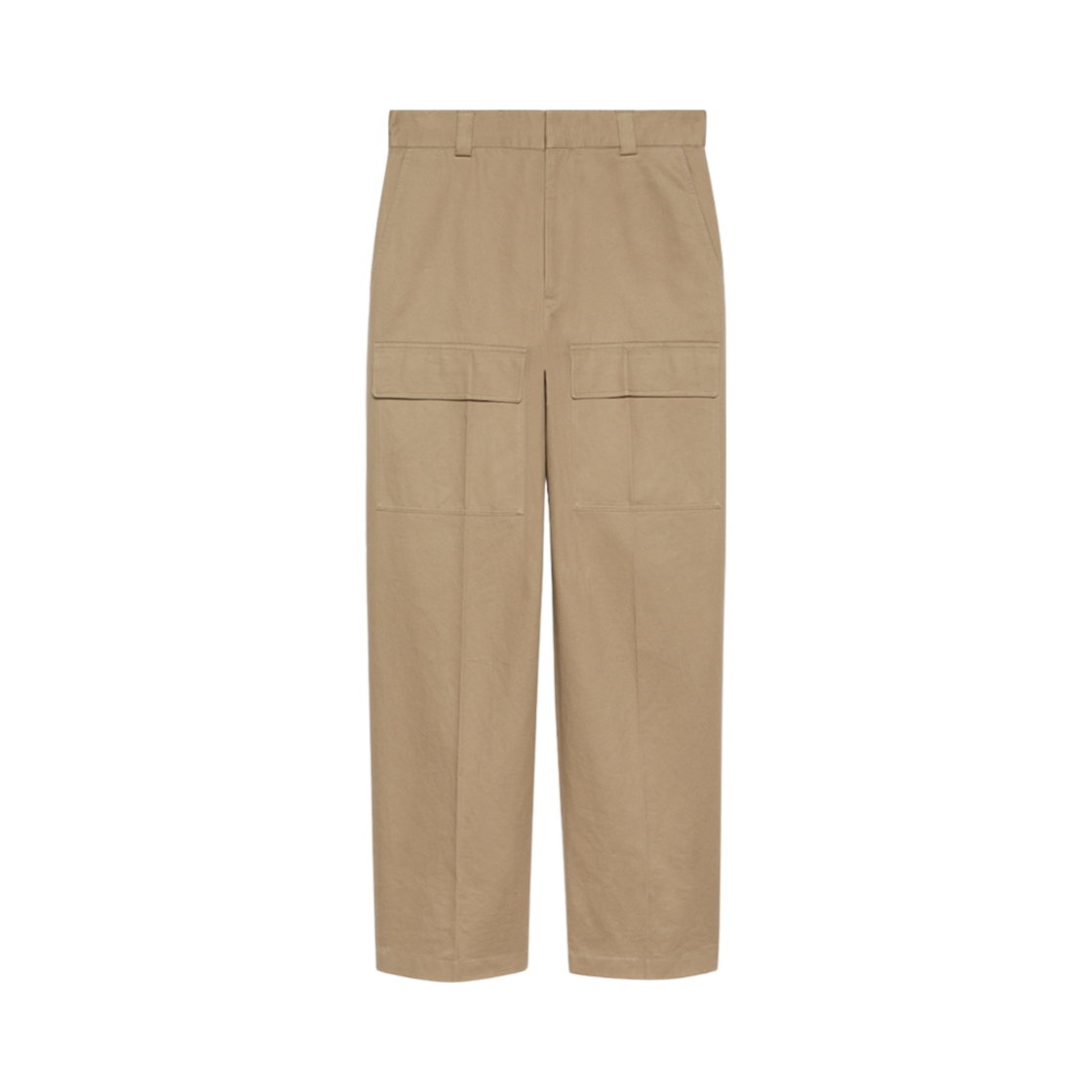 762309-ZAPRO-9569 Gucci Cotton Wide Leg Cargo Trousers Light Brown