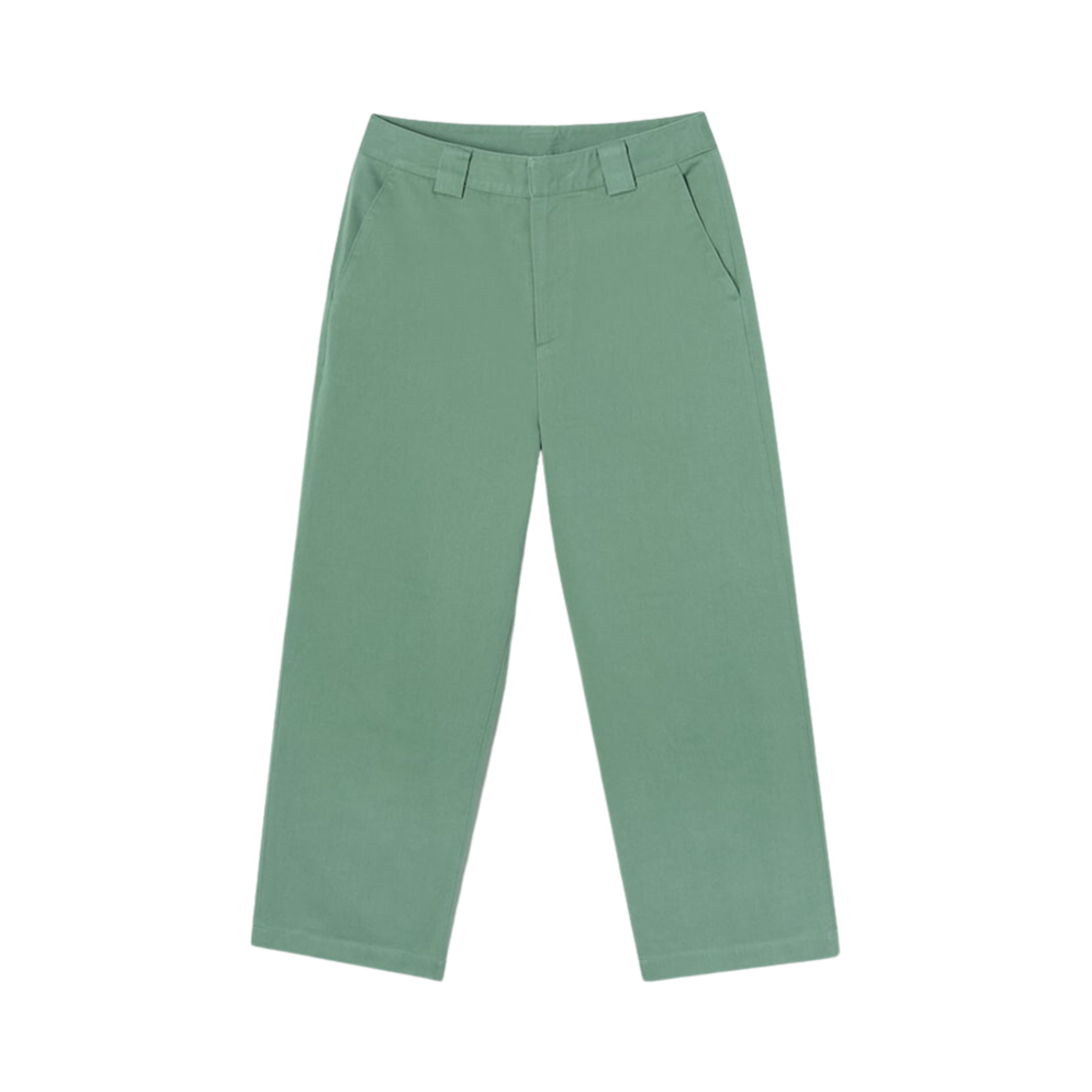 (W) 라코스테 세미와이드 코튼 트윌 팬츠 카키 그린((W) Lacoste Semi-Wide Cotton Twill Pants Khaki Green) - 1