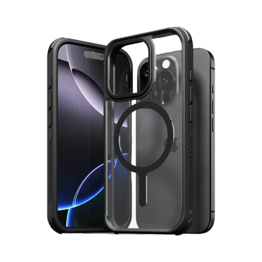 S104000013 SINJIMORU MagSafe High Shield Bumper Case iPhone Black