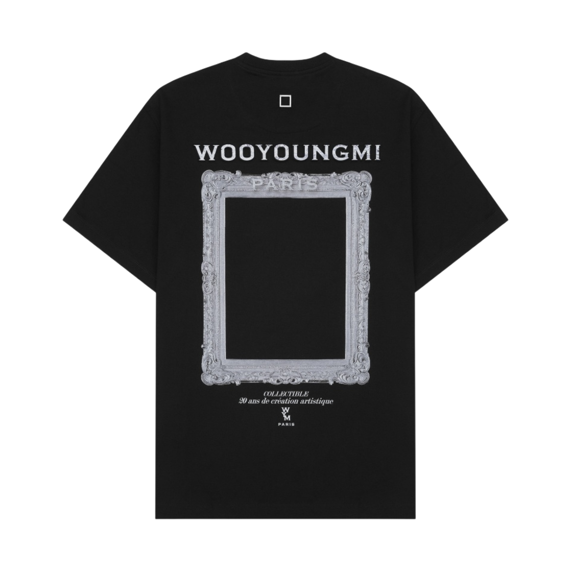 우영미 프레임 백로고 티셔츠 블랙 - 23SS