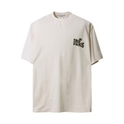 Iro Palmtree Graphic Semi Over Cotton T-Shirt Beige