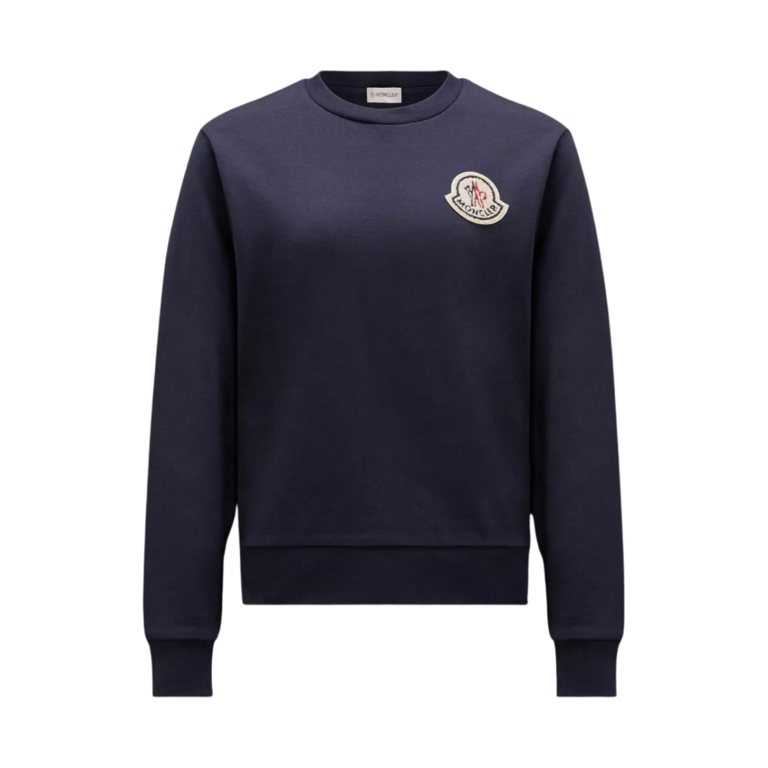 (W) 몽클레르 로고 패치 스웨트셔츠 네이비 블루 - 23FW((W) Moncler Logo Patch Sweatshirt Navy Blue - 23FW) - 1