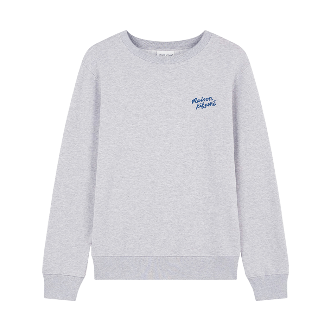 LM00313KM0001-H120 Maison Kitsune Handwriting Regular Sweatshirt Light Grey Melange