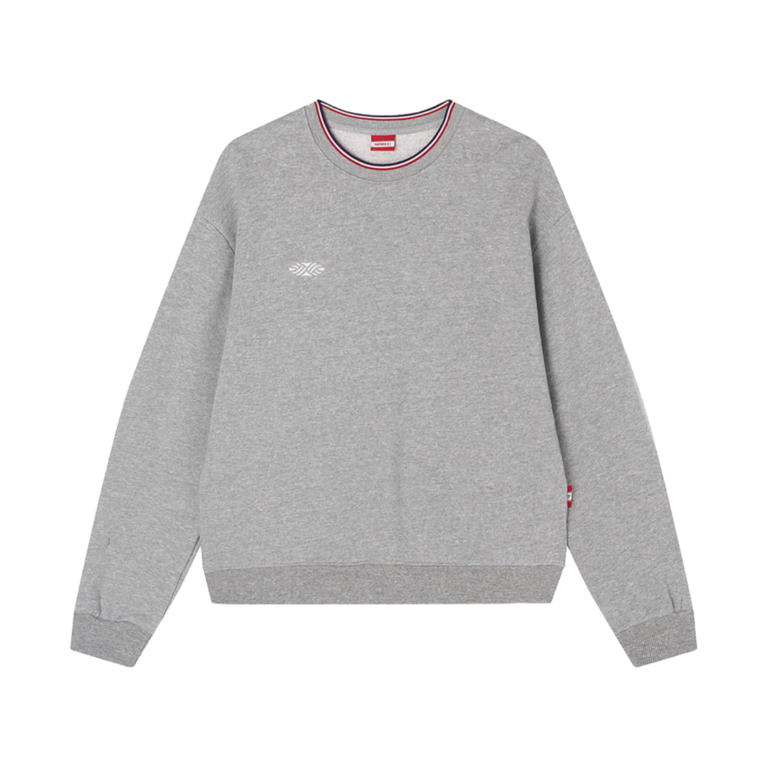 MTM-RDN-TR-MGY Menasoo Track Volume Point Round Sweatshirt Melange Gray